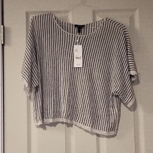 Eileen fisher black and white top